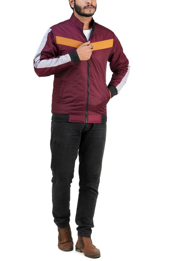 DGI-500 Maroon High-Neck Winter Jacket