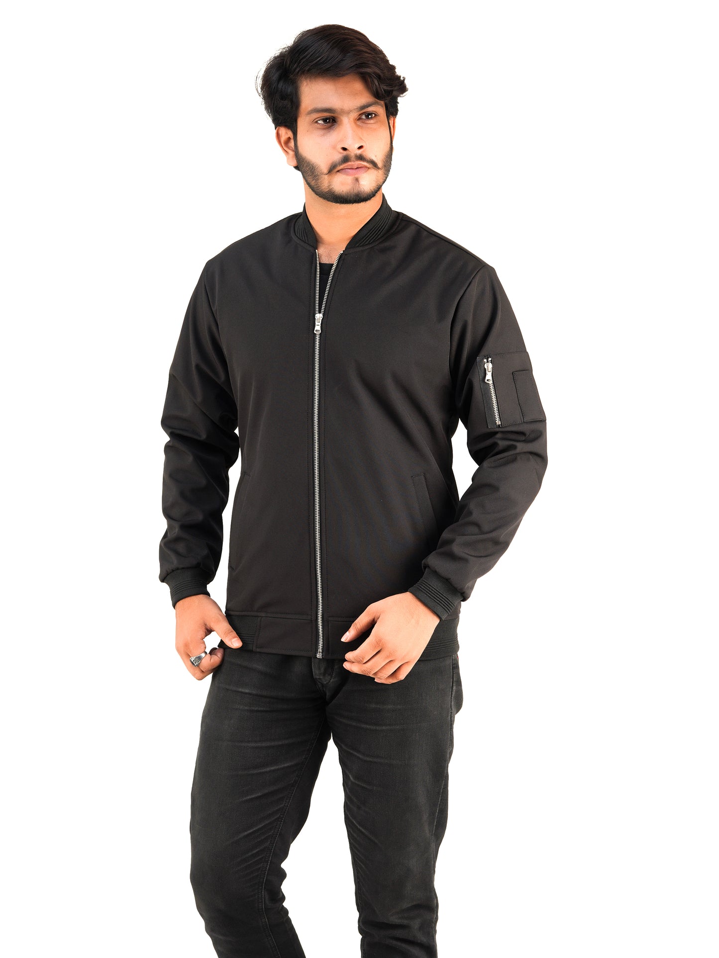 V-2 Black Bomber Jacket