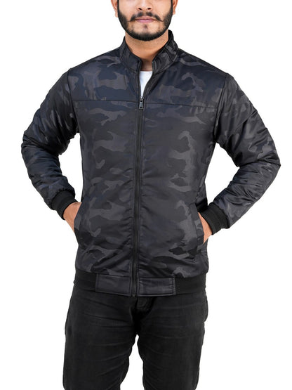 KM-160 Camouflage High-Neck Winter Jacket For Mens