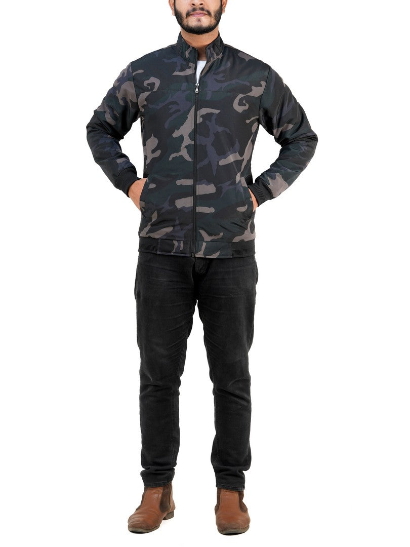 KM-600 Camouflage High-Neck Winter Jacket For Mens