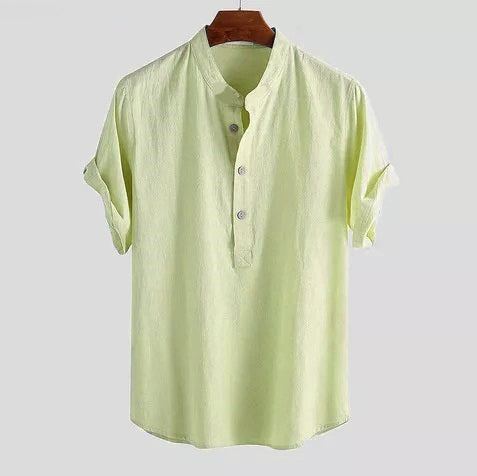 Men's Band Collar Katua | Thistle Green