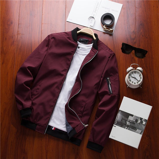 V-4 Maroon Red Bomber Jacket