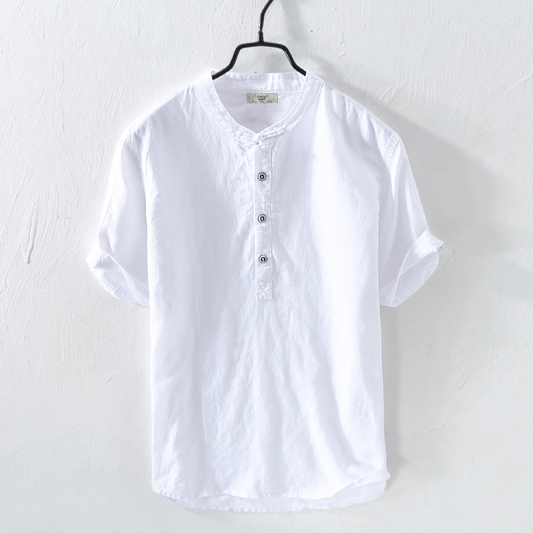 Men's Band Collar Katua | Milky