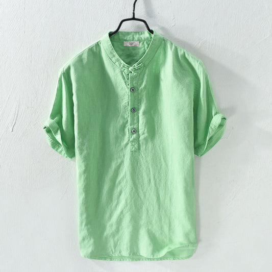 Men's Band Collar Katua | Tea Green Z-4